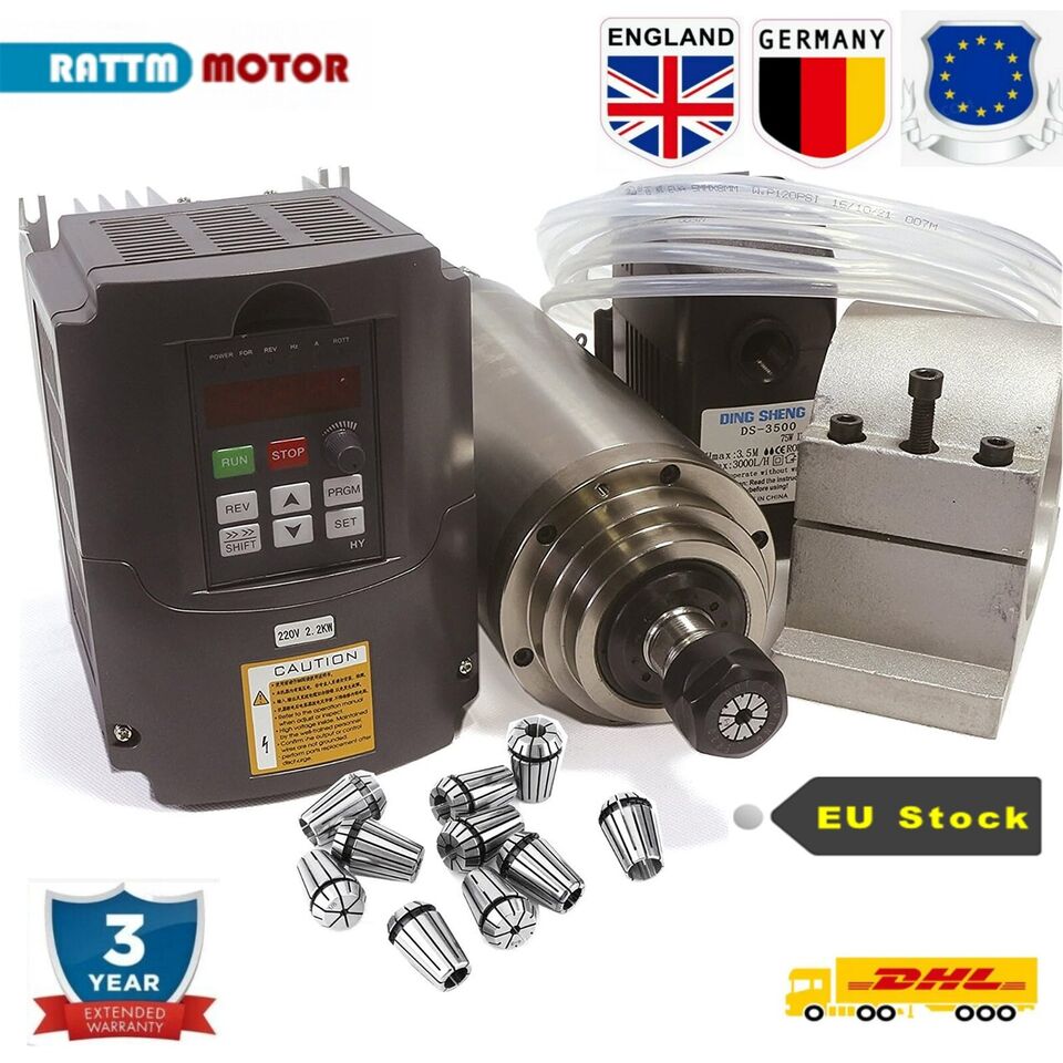 2.2Kw Water Cooled Spindle Kit Vfd - 【 Eu/usa】 Wasser kühlung spindel motors