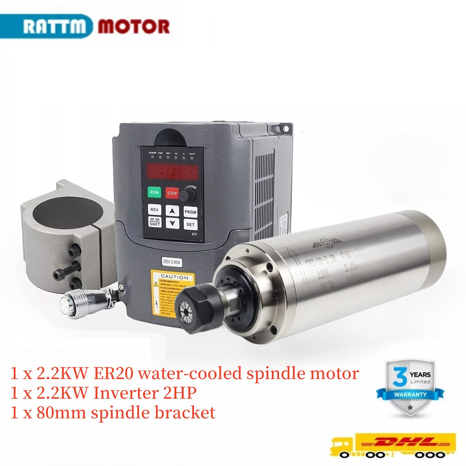 2.2Kw Water Cooled Spindle Kit Vfd - 2,2 kW 110 V oder 220