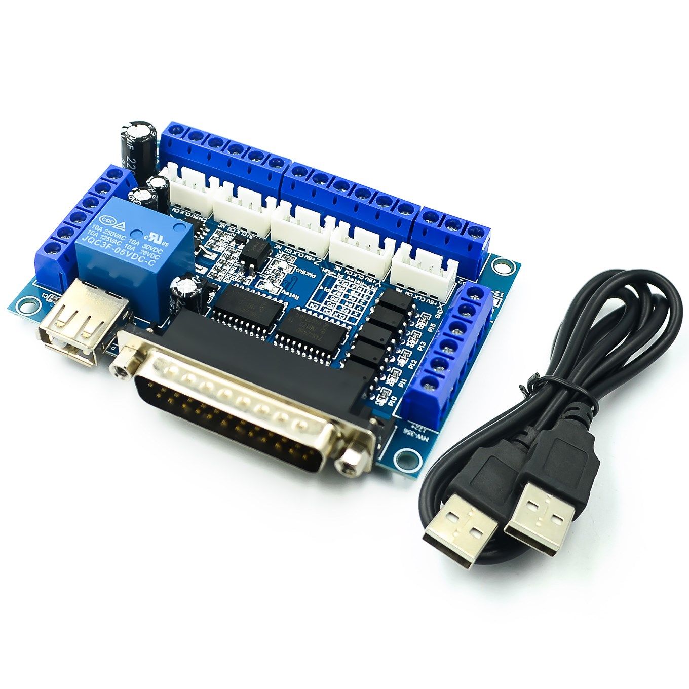 5 Axis Cnc Breakout Board Interface Mach3 - Verbessertes 5-Achsen-CNC-Schnittstellenadapter-Breakout-Board für Schrittmotortreiber Mach3 +
