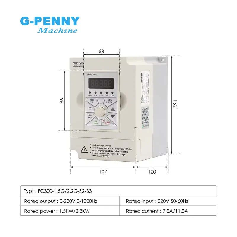 G-penny 2,2KW ER20 D80 Holzbea – 2.2Kw Water Cooled Spindle Kit Vfd Bewertung und Preis