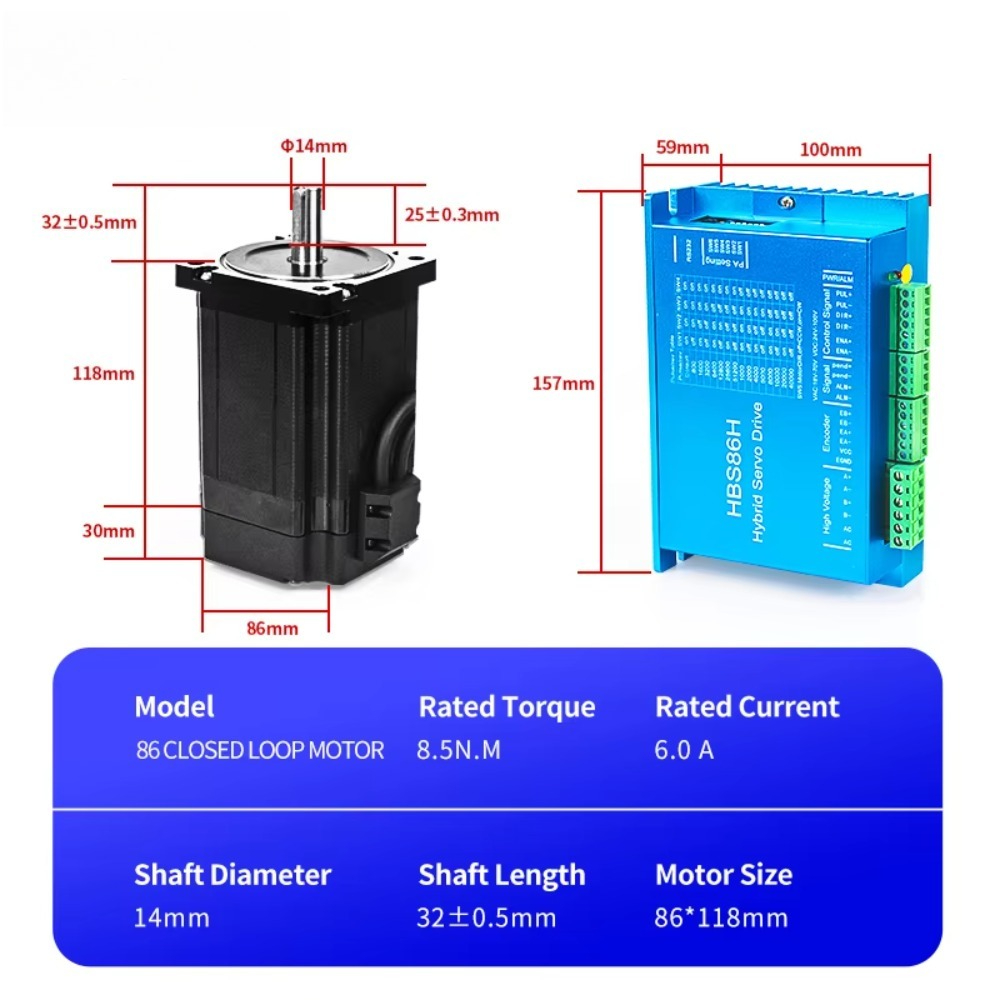NEMA 34 Hybrid-Servokit mit ge – Hybrid Servo Driver Nema 34 8.5Nm Bewertung und Preis